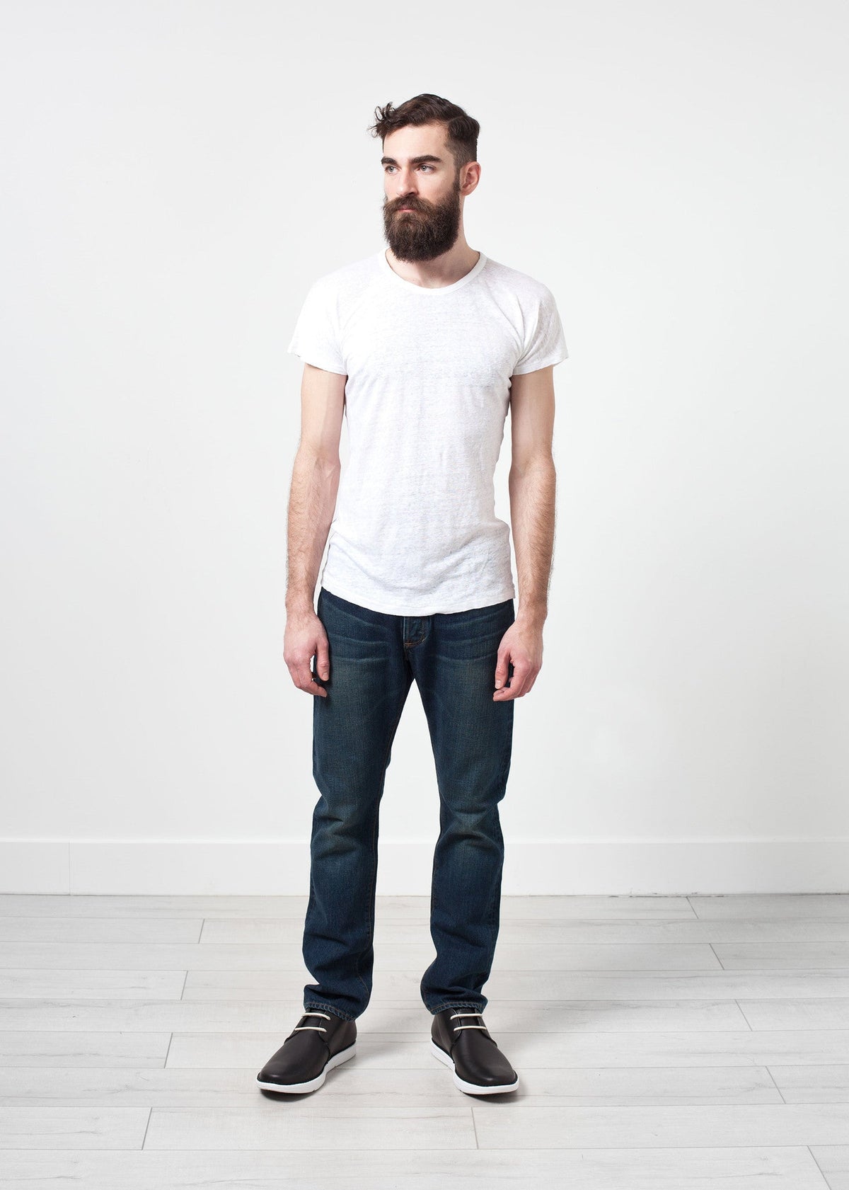 T-shirt Comfort in Lino Bianco